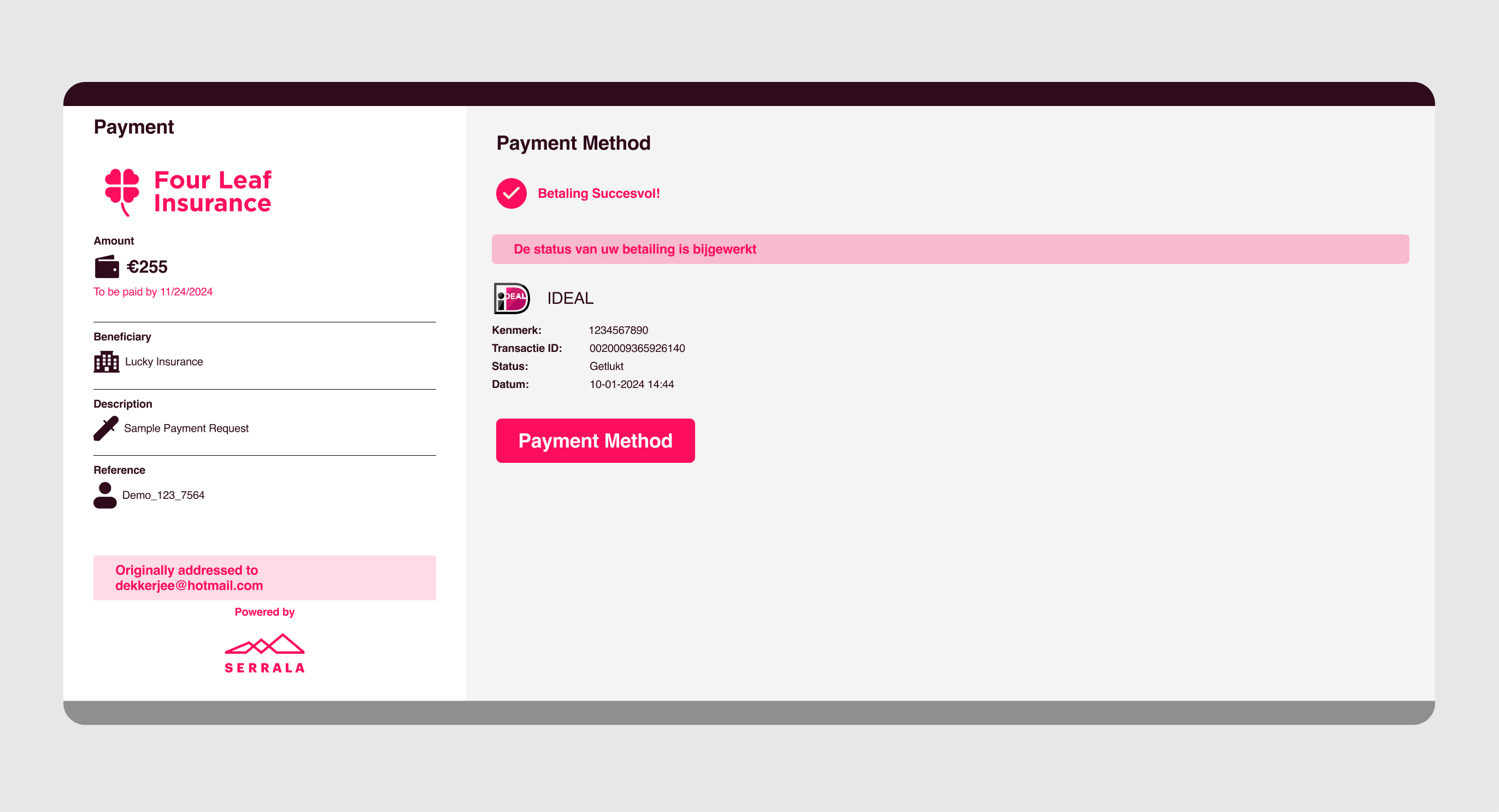 screenshot of Alevate Bill Pay